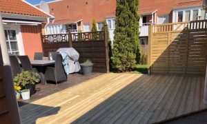 Ny trädäck samt vindskydd i Oxie – Nardi Bygg