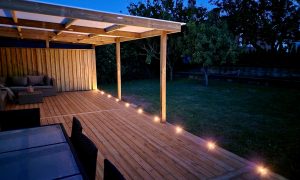 Trädäck med pergola & tak